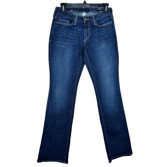 VTG Y2K Eddie Bauer Jeans Women's Size 2 Curvy Bootcut Mid-Rise Dark Wash - Picture 1 of 9